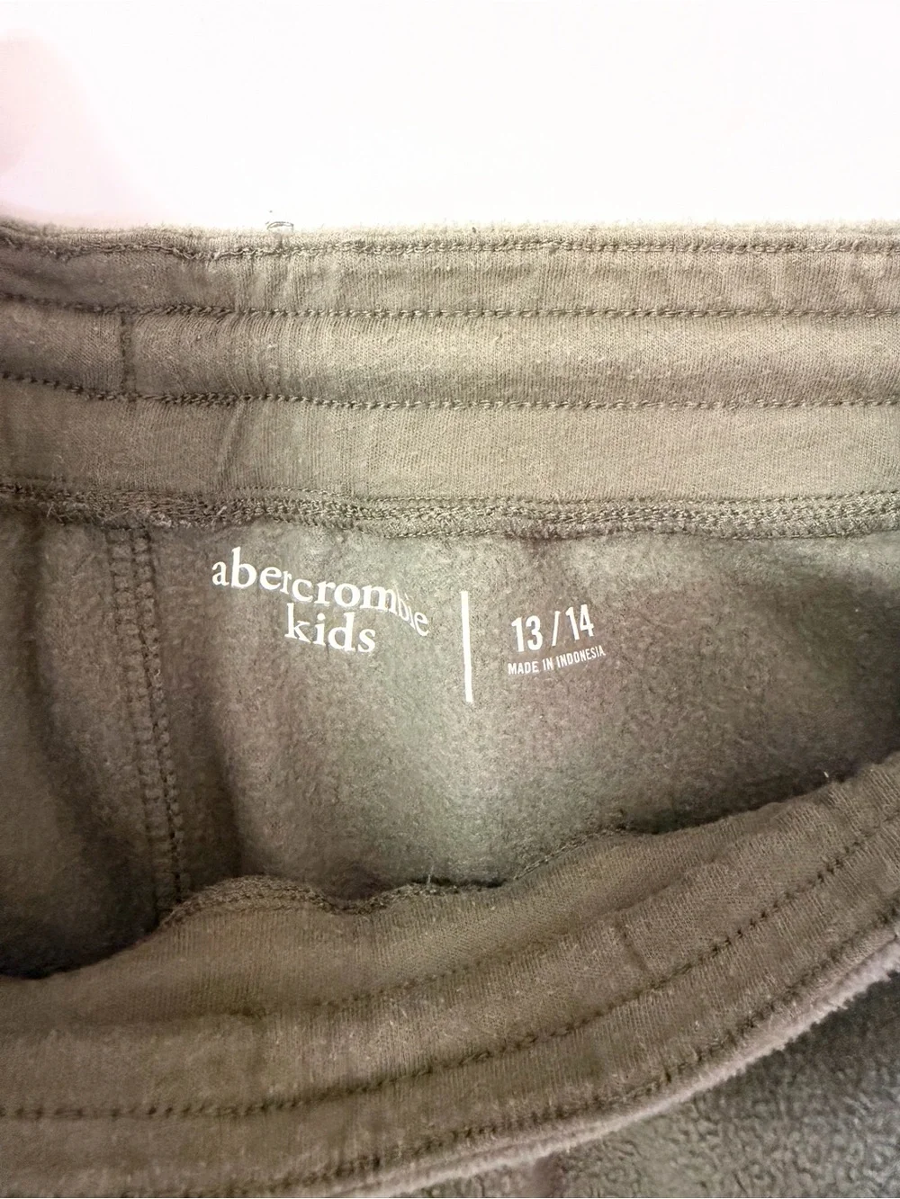 Abercrombie & Fitch Kids Olive Green Fleece Hoodie and Jogger Set